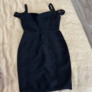 Chic Black Strapless Dress